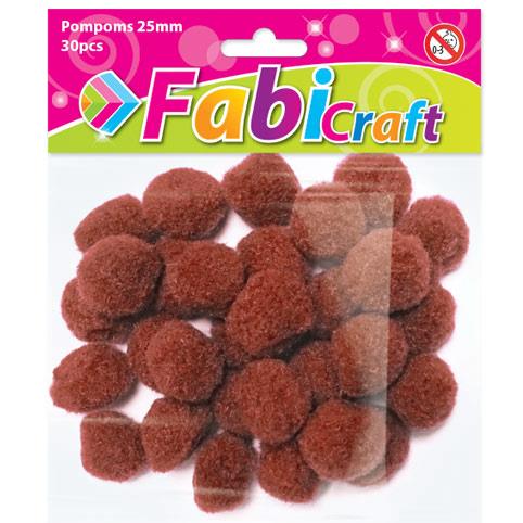 ΡΟΜΡΟΜS FΑΒΙ 2.5CΜ 30ΤΕΜ ΚΑΦΕ