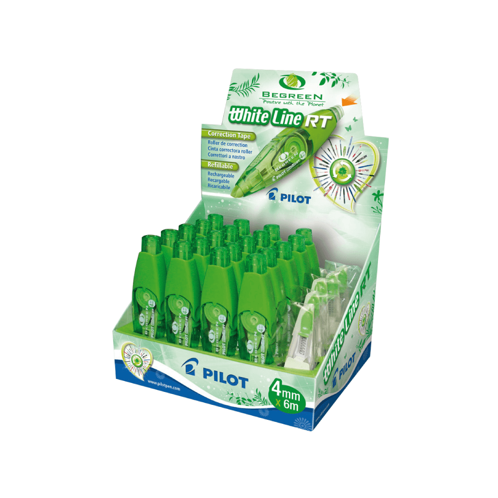PILOT ΒΙΤΡΙΝΑ ΓΕΜΑΤΗ ΔΙΟΡΘΩΤΙΚΗ ΤΑΙΝΙΑ 4mmx6m WHITE LINE RT BEGREEN 25 ΤΕΜΑΧΙΑ (Το προιόν πωλείται σε μεμονωμένα τεμάχια του ενό