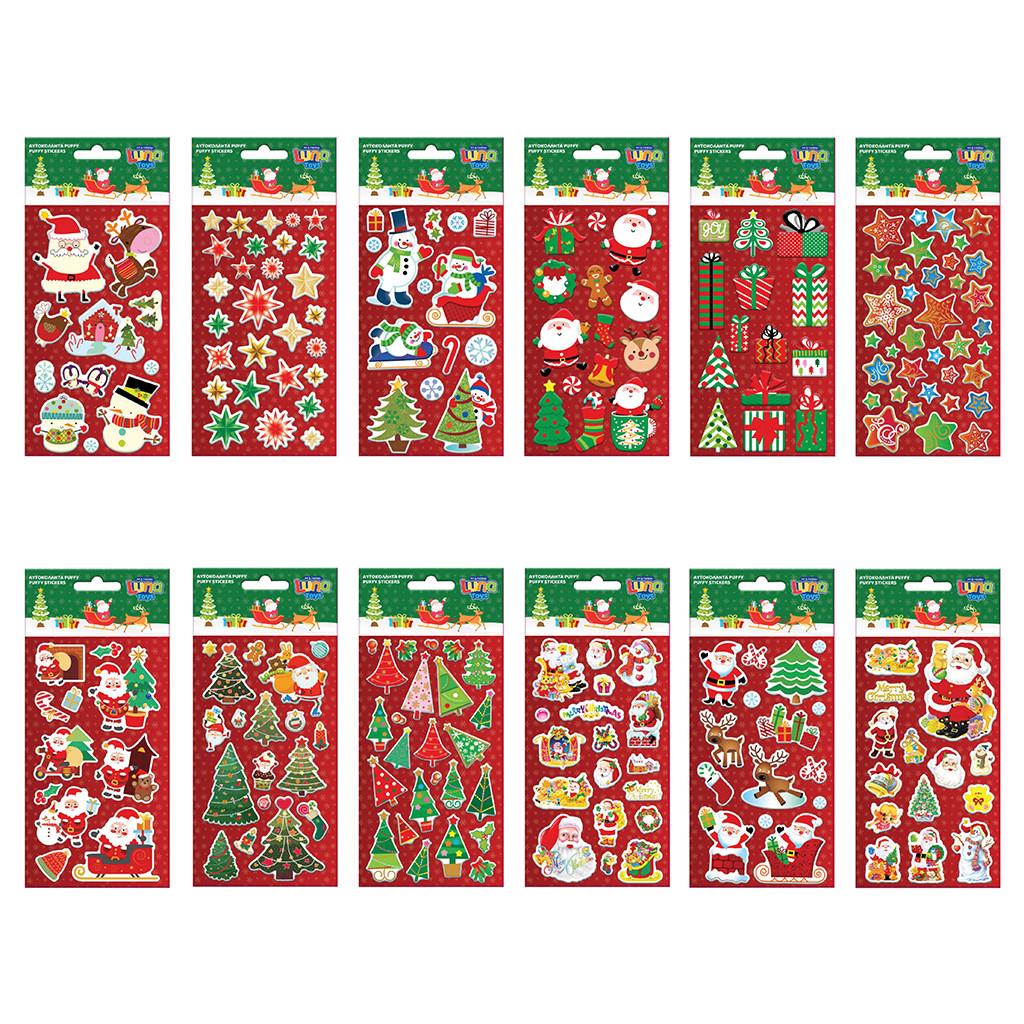 Αυτοκόλλητα Χριστουγεννιάτικα Διακοσμητικά Puffy Luna 10x22 εκ.