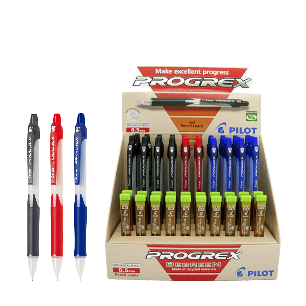 PILOT ΒΙΤΡΙΝΑ ΜΟΛΥΒΙ ΜΗΧΑΝΙΚΟ PROGREX 0.5mm & ΜΥΤΕΣ 30 ΤΕΜΑΧΙΑ (Το προιόν πωλείται σε μεμονωμένα τεμάχια του ενός)