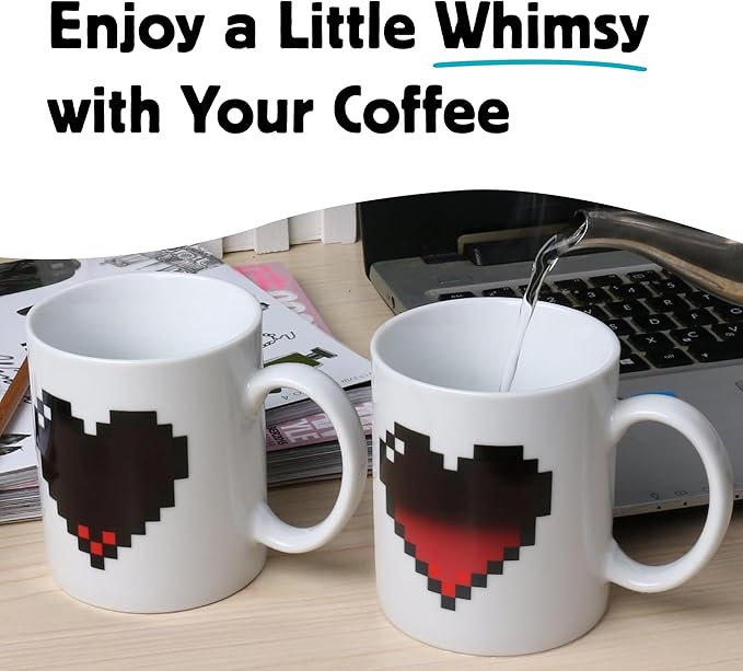 Κούπα που αλλάζει χρώμα και αντιδρά στη θερμότητα – Διασκεδαστικό δώρο για καφέ, ζεστό κακάο και ζεστά ροφήματα