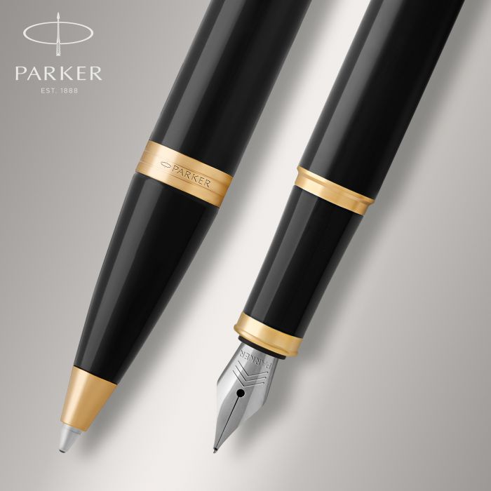 ΣΕΤ PARKER I.M. DUO LACQUER BLACK GT FOUNTAIN PEN - BALLPEN