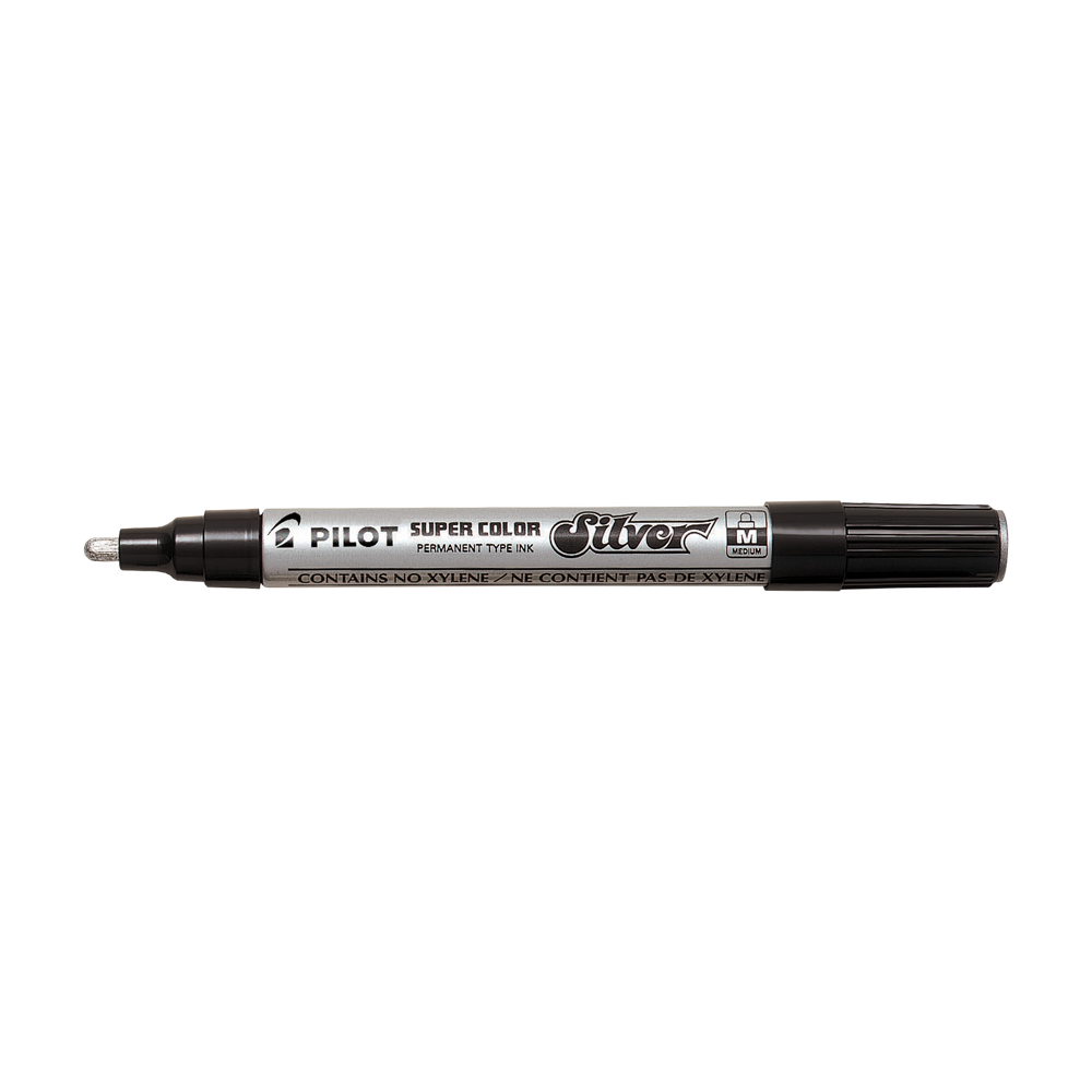 PILOT ΜΑΡΚΑΔΟΡΟΣ SUPER COLOR 4.5mm MEDIUM ΑΣΗΜΙ  (Το προιόν πωλείται σε μεμονωμένα τεμάχια του ενός)