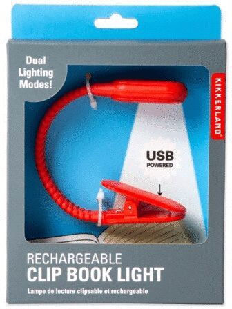 Φωτιστικό Kikkerland επαναφορτιζόμενο για βιβλία Κόκκινο