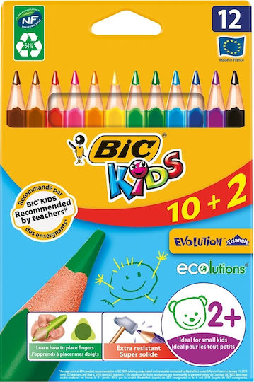 BIC KIDS EVOLUTION TRIANGLE ΣΕΤ ΞΥΛΟΜΠΟΓΙΕΣ 12 ΤΜΧ. BIC KIDS EVOLUTION TRIANGLE ΣΕΤ ΞΥΛΟΜΠΟΓΙΕΣ 12 ΤΜΧ.