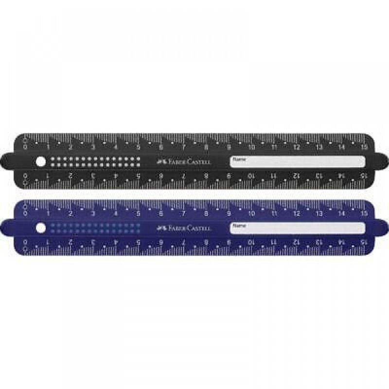 ΧΑΡΑΚΑΣ 15cm ΠΛΑΣΤΙΚΟΣ FABER CASTEL ΜΠΛΕ ΜΑΥΡΟΣ