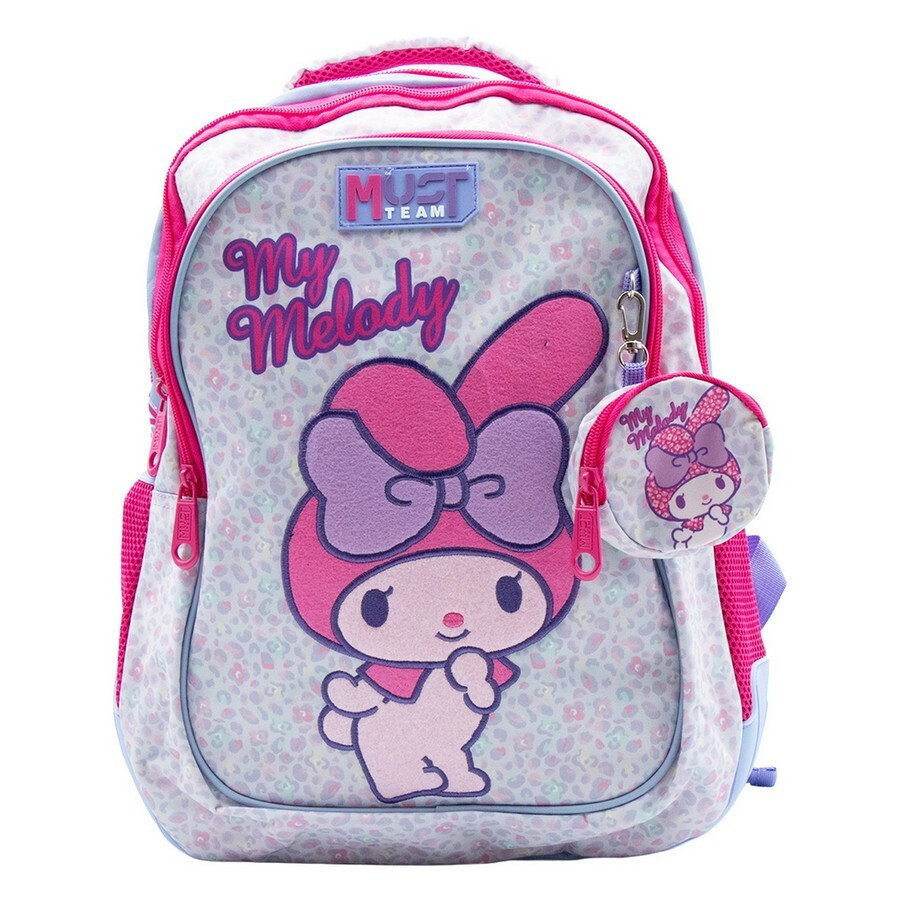 Must Team 3θήκες My Melody Σχολική Τσάντα Πλάτης Δημοτικού Γαλάζια με Θήκη για Παγούρι 25lt
