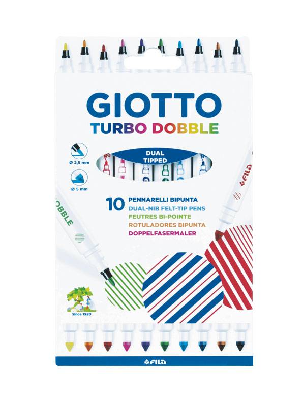 Giotto Turbo Dobble Μαρκαδόροι Διπλής Μύτης 10τμχ