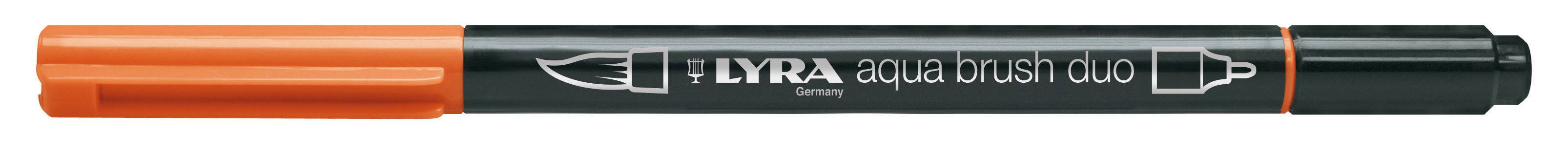 Μαρκαδόροι Lyra Aqua Brush Duo Orange L6520013