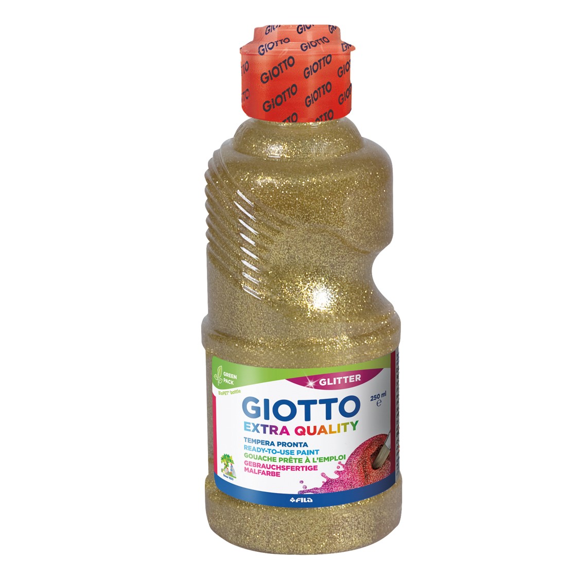 GIOTTO ΣΧΟΛΙΚΗ ΤΕΜΠΕΡΑ GLITTER ΧΡ. Χρυσό 250ML