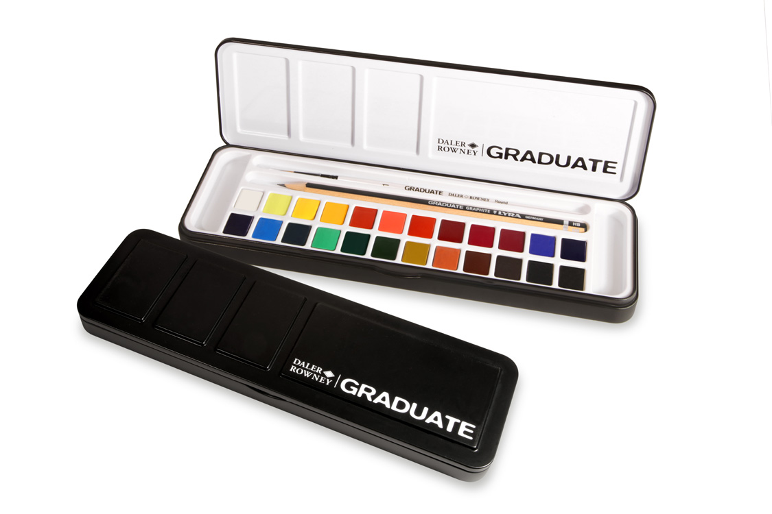 Graduate Χρώματα Ακουαρέλας σε Σετ Metal Box Half Pan 24 χρώματα Graduate Χρώματα Ακουαρέλας σε Σετ Metal Box Half Pan 24 χρώματα