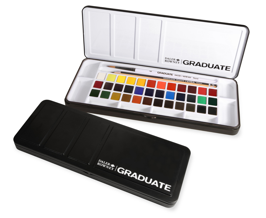 Graduate Χρώματα Ακουαρέλας σε Σετ Metal Box Half Pan 36 χρώματα Graduate Χρώματα Ακουαρέλας σε Σετ Metal Box Half Pan 36 χρώματα