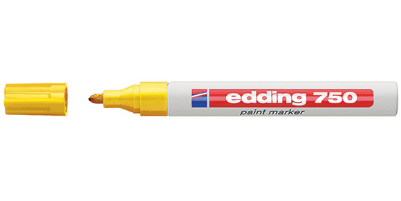 Edding Μαρκαδόρος Λαδιού  750 με μύτη 2-4mm Κίτρινο