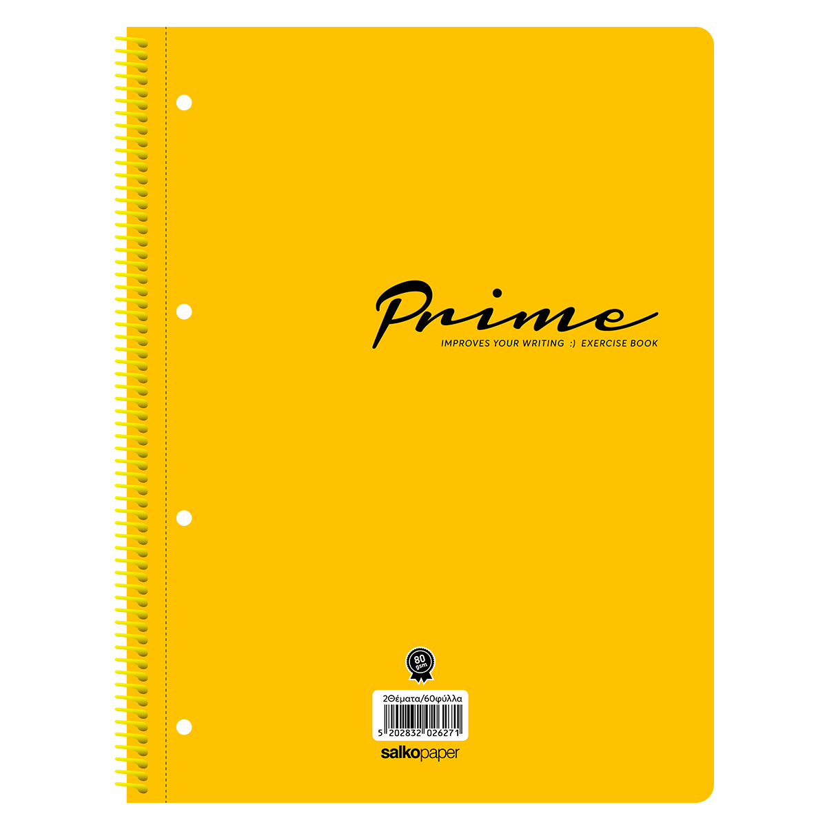 SALKO ΤΕΤΡΑΔΙΟ ΜΟΝΟ ΣΠΙΡΑΛ PRIME A4 3Θ 90 ΣΕΛ.