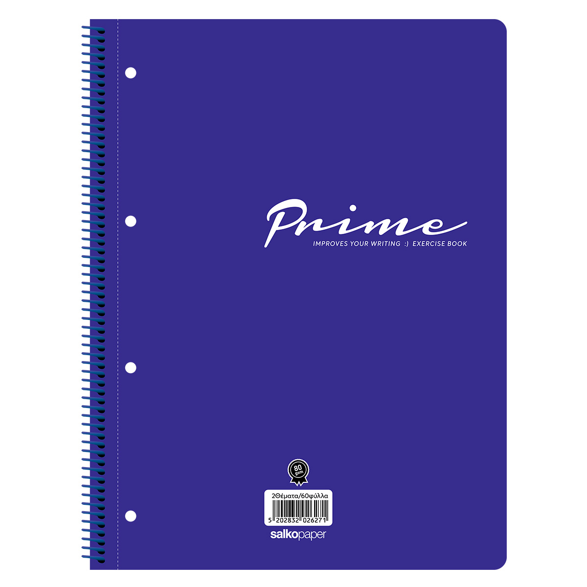 SALKO ΤΕΤΡΑΔΙΟ ΜΟΝΟ ΣΠΙΡΑΛ PRIME A4 3Θ 90 ΣΕΛ.