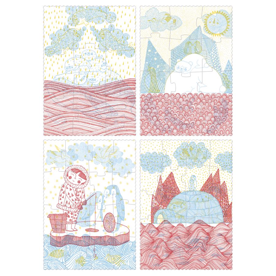 ΠΑΖΛ 'Dans L'Igloo 9+12+16+20 pcs'