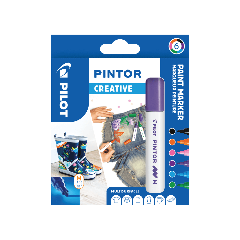 PILOT ΜΑΡΚΑΔΟΡΟΙ PINTOR MEDIUM FUN ΣΕΤ 6 ΤΕΜΑΧΙΑ