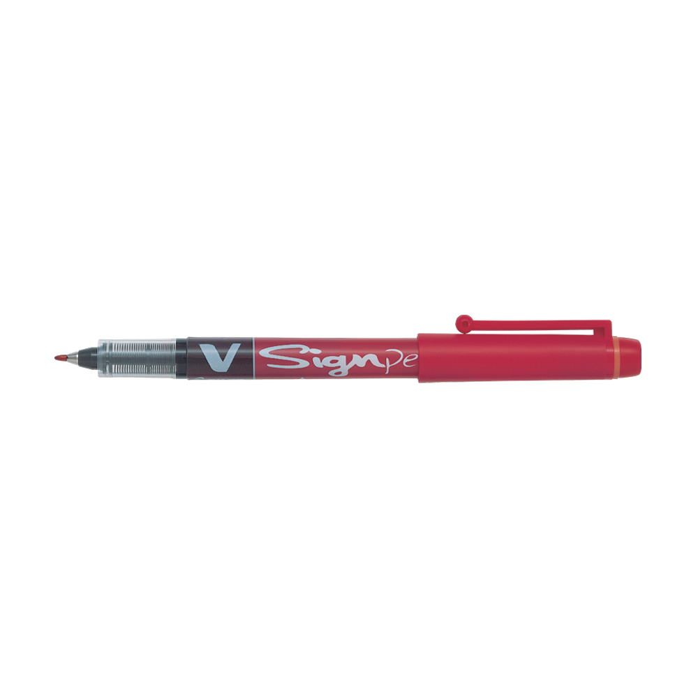 PILOT ΣΤΥΛΟ ΜΑΡΚΑΔΟΡΟΣ V-SIGN PEN 0.6mm ΚΟΚΚΙΝΟ 12 ΤΕΜΑΧΙΑ (Το προιόν πωλείται σε μεμονωμένα τεμάχια του ενός)