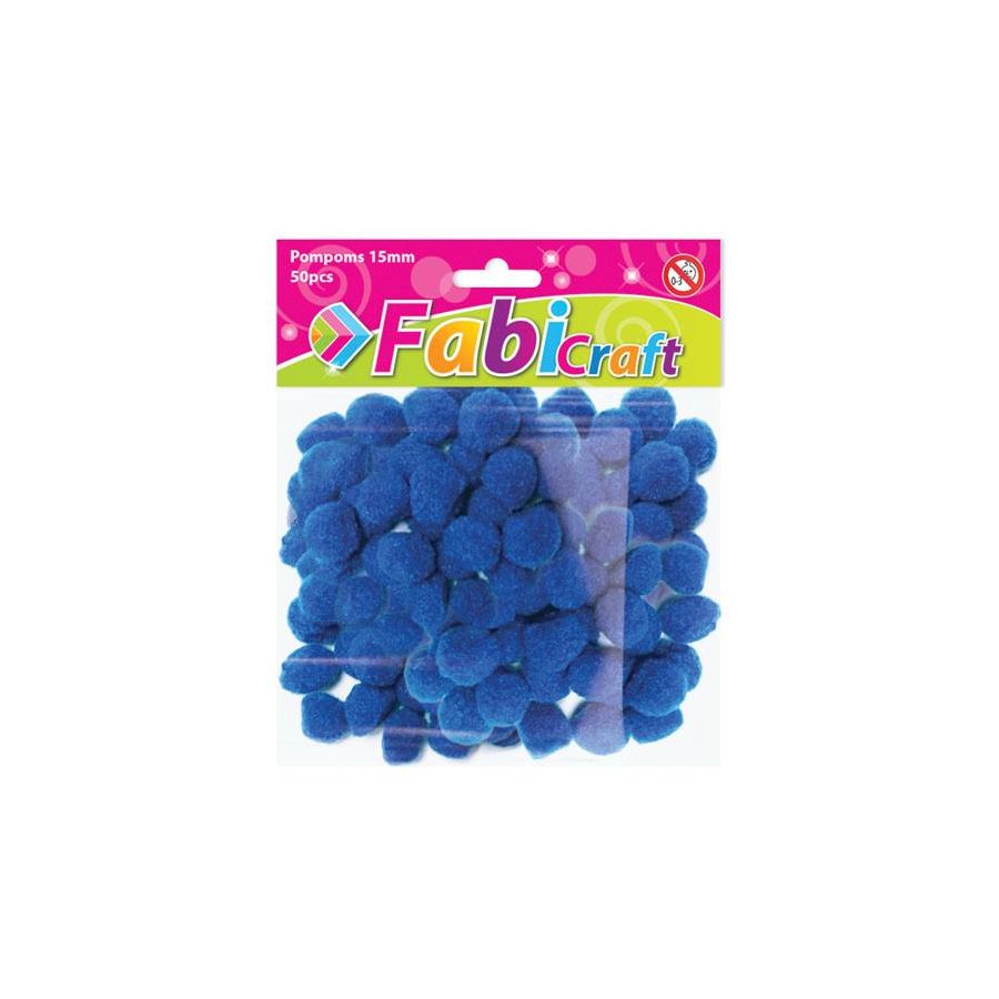 POMPOMS FABI 1.5CM 50 ΤΜΧ. ΜΠΛΕ