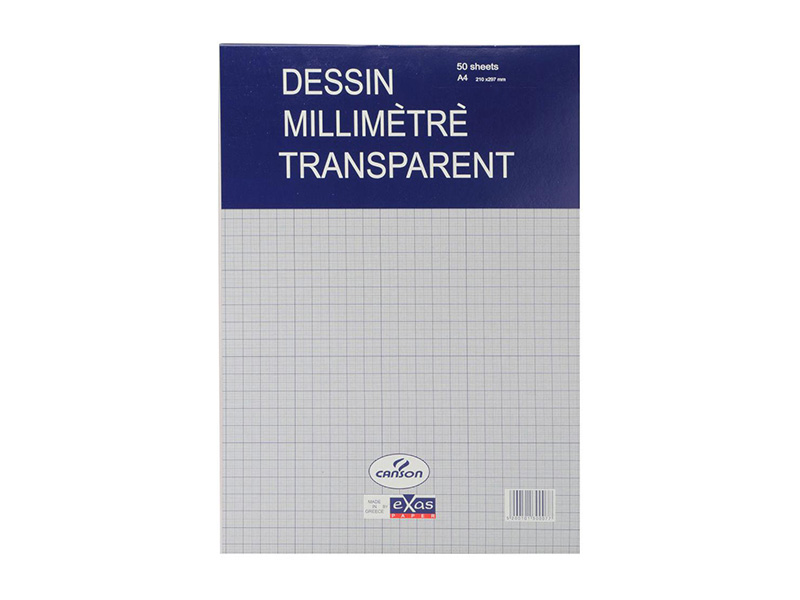 ΜΠΛΟΚ ΜΙΛΙΜΕΤΡΕ Α4 ΔΙΑΦΑΝΗ ΜΙΚΡΑ 50Φ