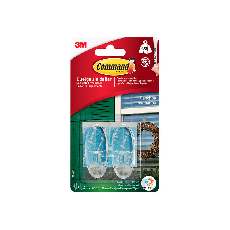 ΓΑΝΤΖΑΚΙ 3Μ COMMAND 17091AW OUTDOOR 2 ΤEM. ΔΙΑΦ