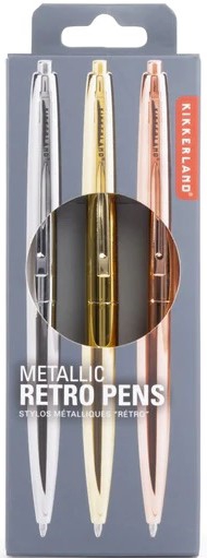 Στυλό Kikkerland Retro Σετ 3 Τεμάχια