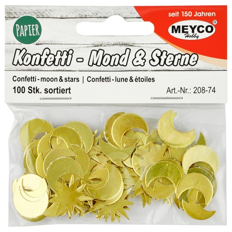 ΔΙΑΚΟΣΜΗΤΙΚΑ ΧΑΡΤΙΝΑ ΑΣΤΕΡΙΑ-ΦΕΓΓΑΡΙΑ ΜΕΤΑΛΙΖΕ ΧΡΥΣΑ Φ1,5-1,8mm 100τεμ.