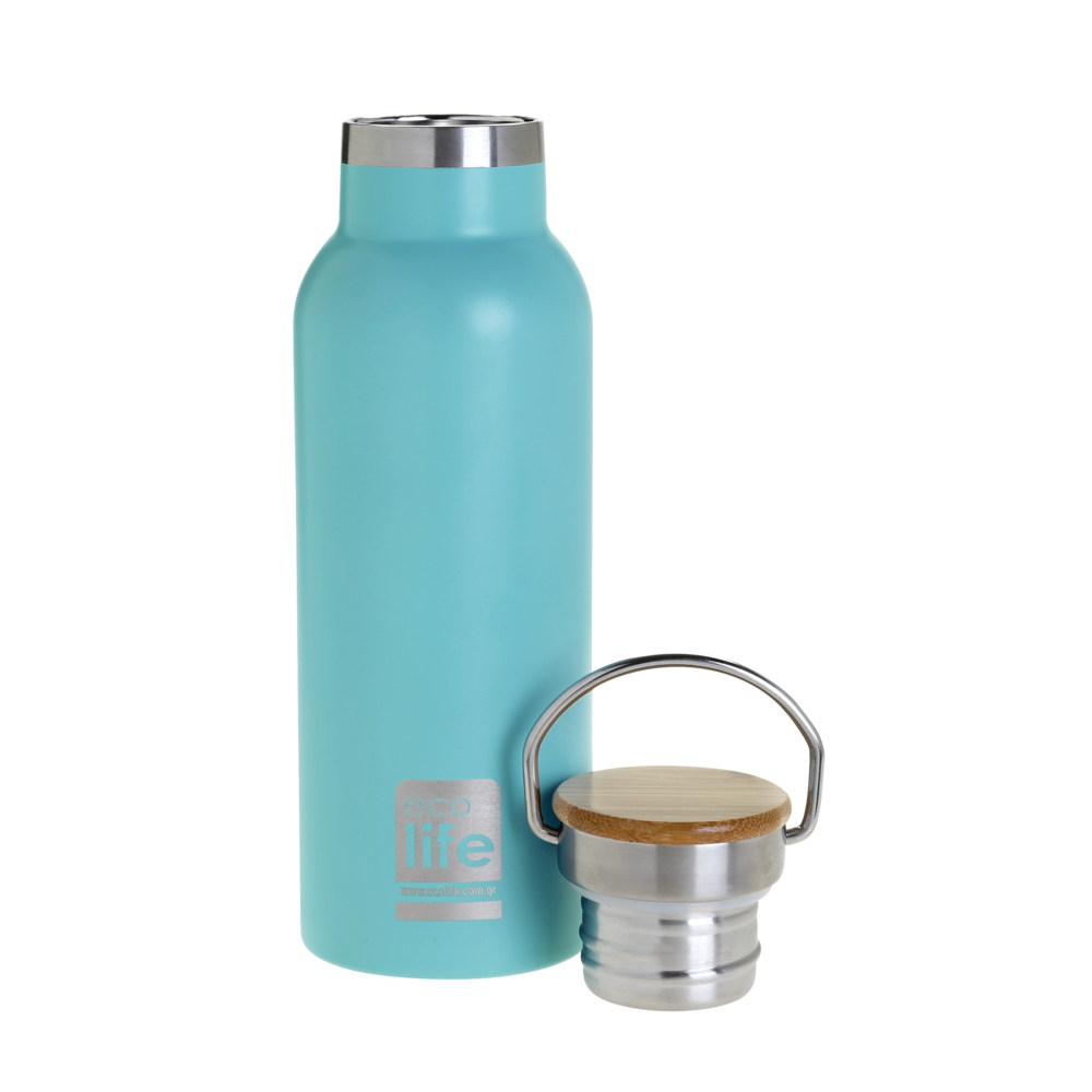 ECOLIFE ΓΑΛΑΖΙΟ THERMOS 500ML BAMBOO LID