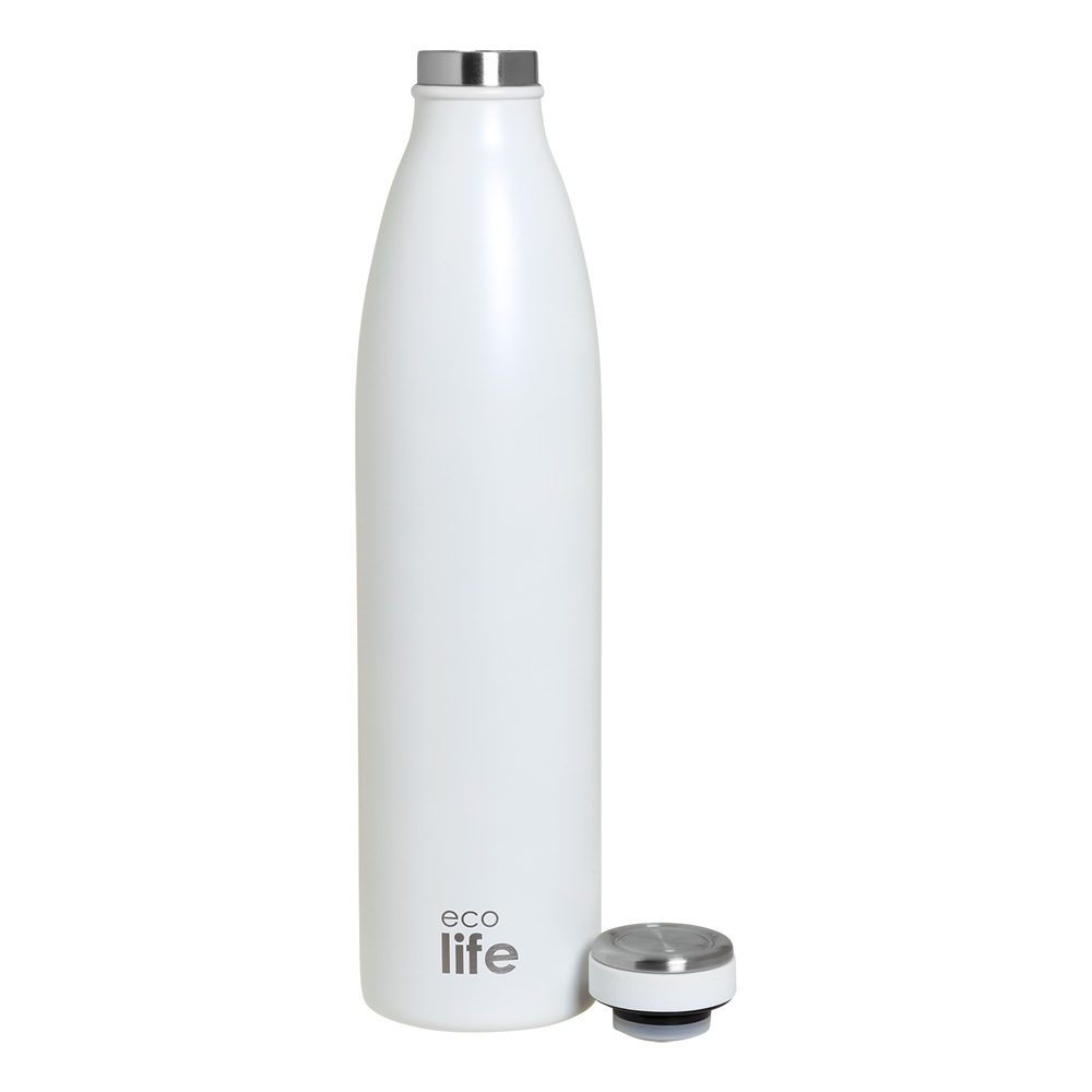 Slim White Thermos 1lt
