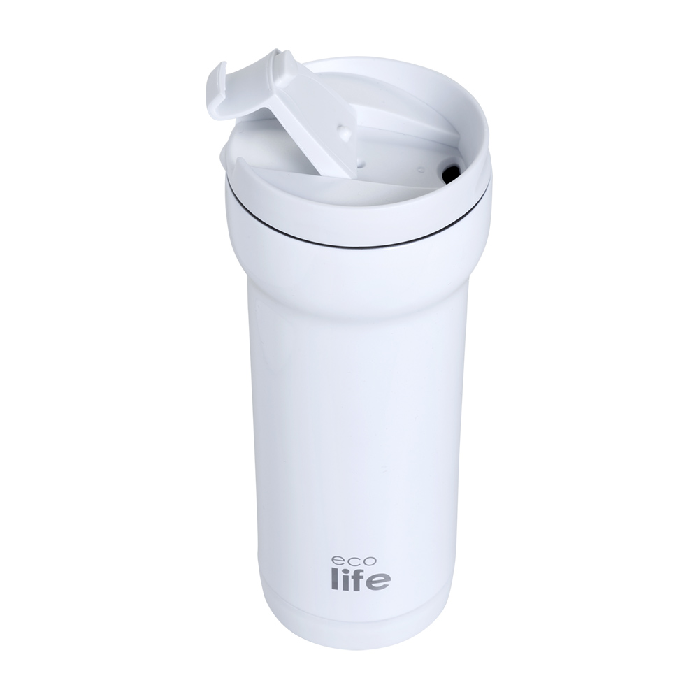 ΘΕΡΜΟΣ ΑΝΟΞΕΙΔΩΤΟΣ ECOLIFE COFFEE THERMOS WHITE 420ml ΘΕΡΜΟΣ ΑΝΟΞΕΙΔΩΤΟΣ ECOLIFE COFFEE THERMOS WHITE 420ml