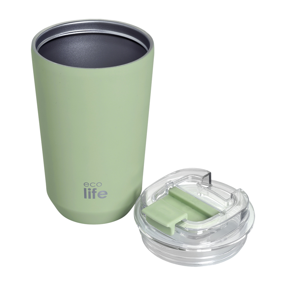 PURE GREEN COFFEE THERMOS 360ML ΔΙΑΦΑΝΕΣ ΚΑΠΑΚΙ