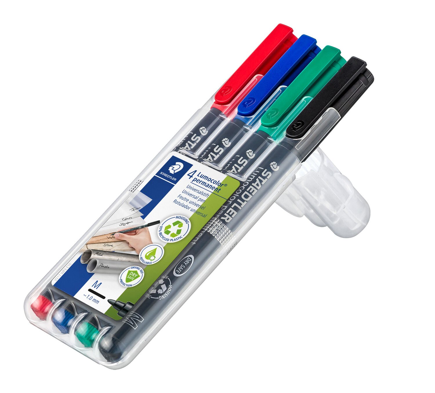 STAEDTLER LUMOCOLOR ΣΕΤ 4 ΤΕΜΑΧΙΑ ΑΝΕΞΙΤΗΛΟΙ ΜΑΡΚΑΔΟΡΟΙ M 317 WP4