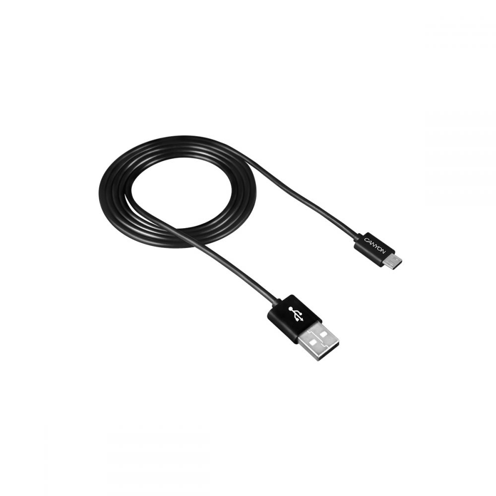Canyon Simple Sync+Charge Cable Micro USB - USB 2.0, Black, 1m - CNE-USBM1B Canyon Simple Sync+Charge Cable Micro USB - USB 2.0, Black, 1m - CNE-USBM1B