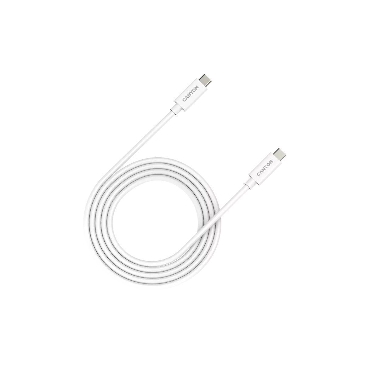 Canyon USB4 Type-C to Type-C Cable Assembly 20G 2m 5A 240W, White - CNS-USBC42W