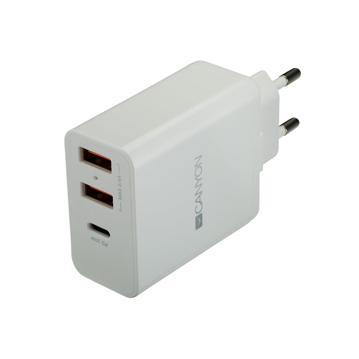 Canyon H-08 PD Power Adapter 30W USB-C 2USB-A White - CNE-CHA08W Canyon H-08 PD Power Adapter 30W USB-C 2USB-A White - CNE-CHA08W