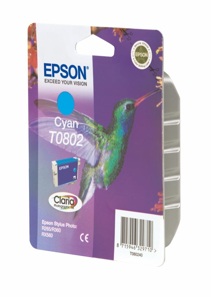 Ink Epson T0802 C13T08024020 Cyan Crtr - 900Pgs Ink Epson T0802 C13T08024020 Cyan Crtr - 900Pgs
