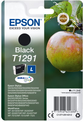 Ink Epson T12914010 Black with pigment ink new series Apple -Size L (11,2ml) Ink Epson T12914010 Black with pigment ink new series Apple -Size L (11,2ml)