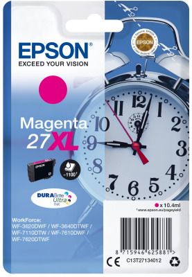 Ink Epson 27XL C13T27134010 Magenta Crtr -1100Pgs - 10.4ml Ink Epson 27XL C13T27134010 Magenta Crtr -1100Pgs - 10.4ml