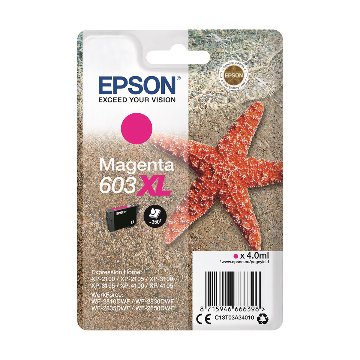 Ink Epson T03A340 C13T03A340 Magenta XL 4.0ml Ink Epson T03A340 C13T03A340 Magenta XL 4.0ml