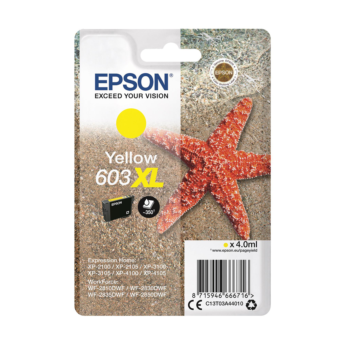 Ink Epson T03A440 C13T03A440 Yellow XL 4.0ml Ink Epson T03A440 C13T03A440 Yellow XL 4.0ml