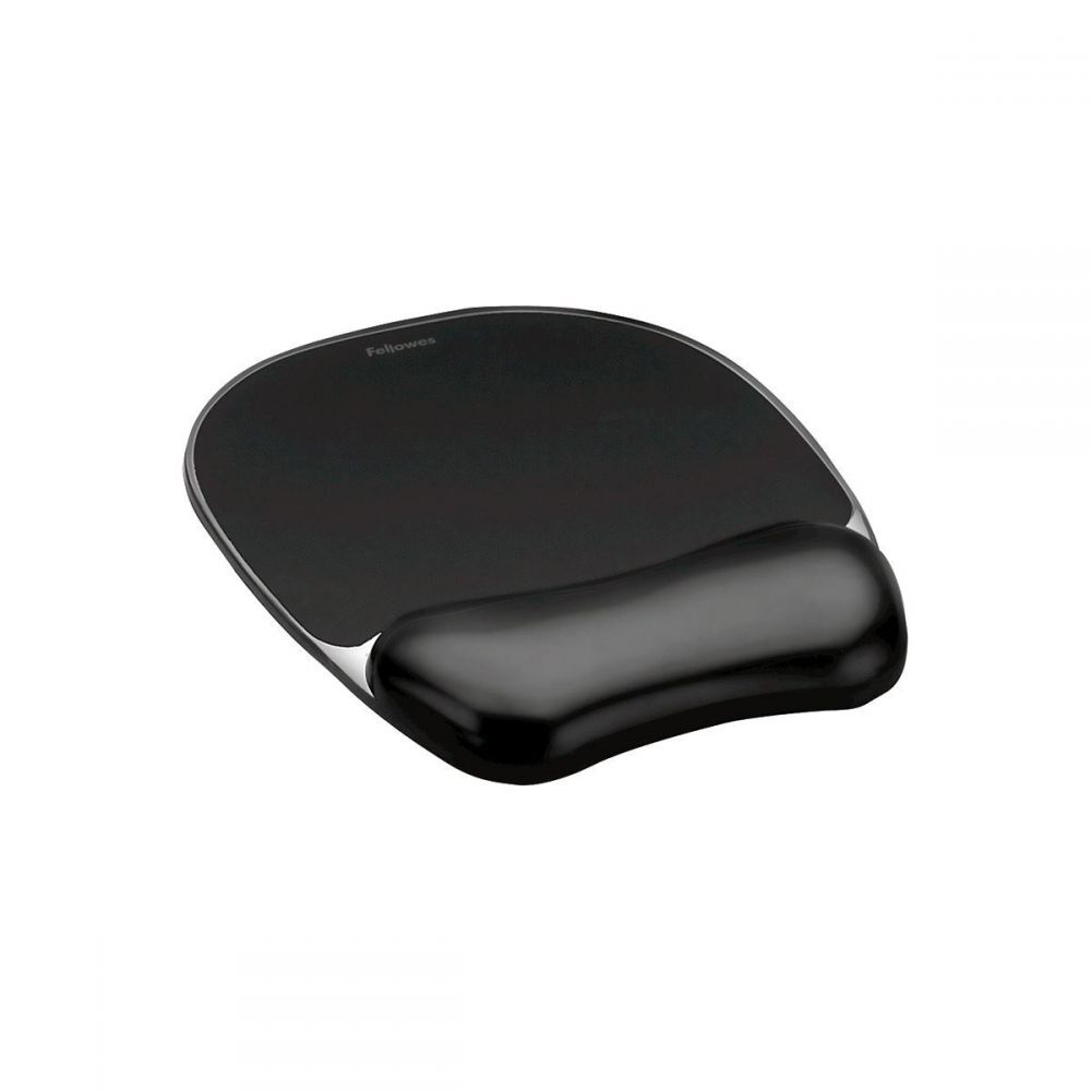 Fellowes Mousepad με Υποστήριγμα Καρπού CRYSTAL BLACK