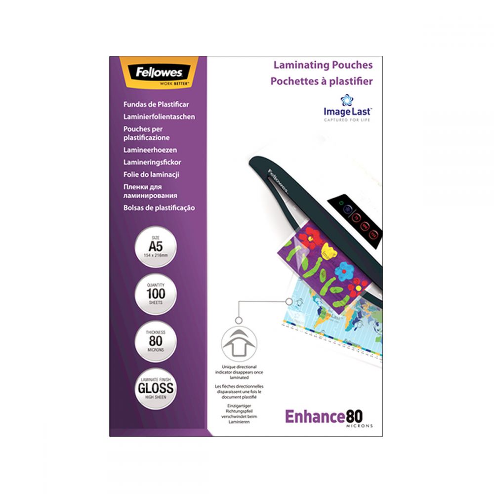 Fellowes Δίφυλλα Πλαστικοποίησης 154x126 A5 80 mic. 100 τεμ - 5306002 Fellowes Δίφυλλα Πλαστικοποίησης 154x126 A5 80 mic. 100 τεμ - 5306002