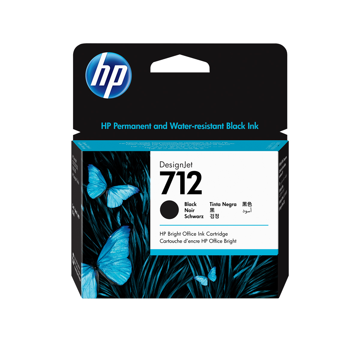HP 712 80-ml Black DesignJet Ink Cartridge