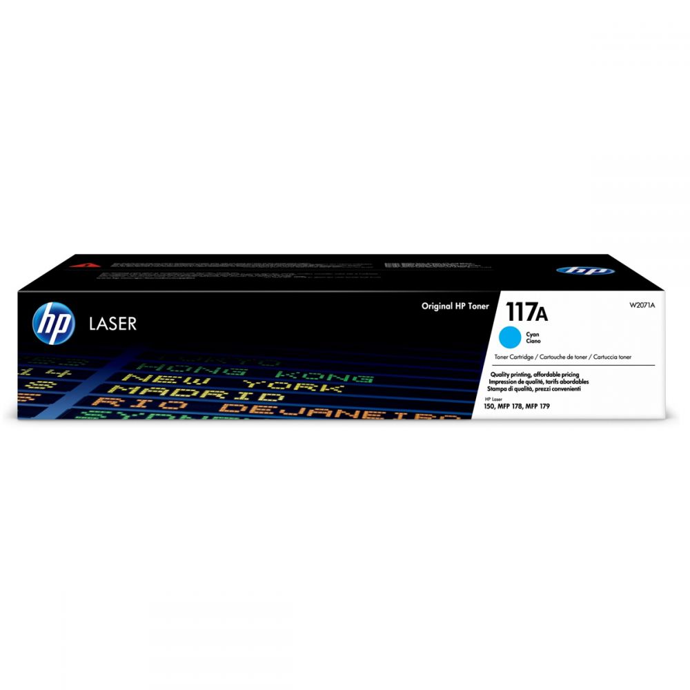 HP 117A Cyan Original Laser Toner Cartridge W2071A HP 117A Cyan Original Laser Toner Cartridge W2071A