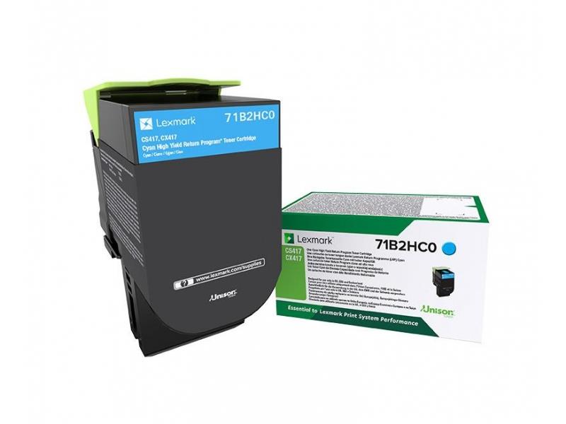 Toner Laser Lexmark 71B2HC0 High Yield Cyan -3.5k Pgs Toner Laser Lexmark 71B2HC0 High Yield Cyan -3.5k Pgs