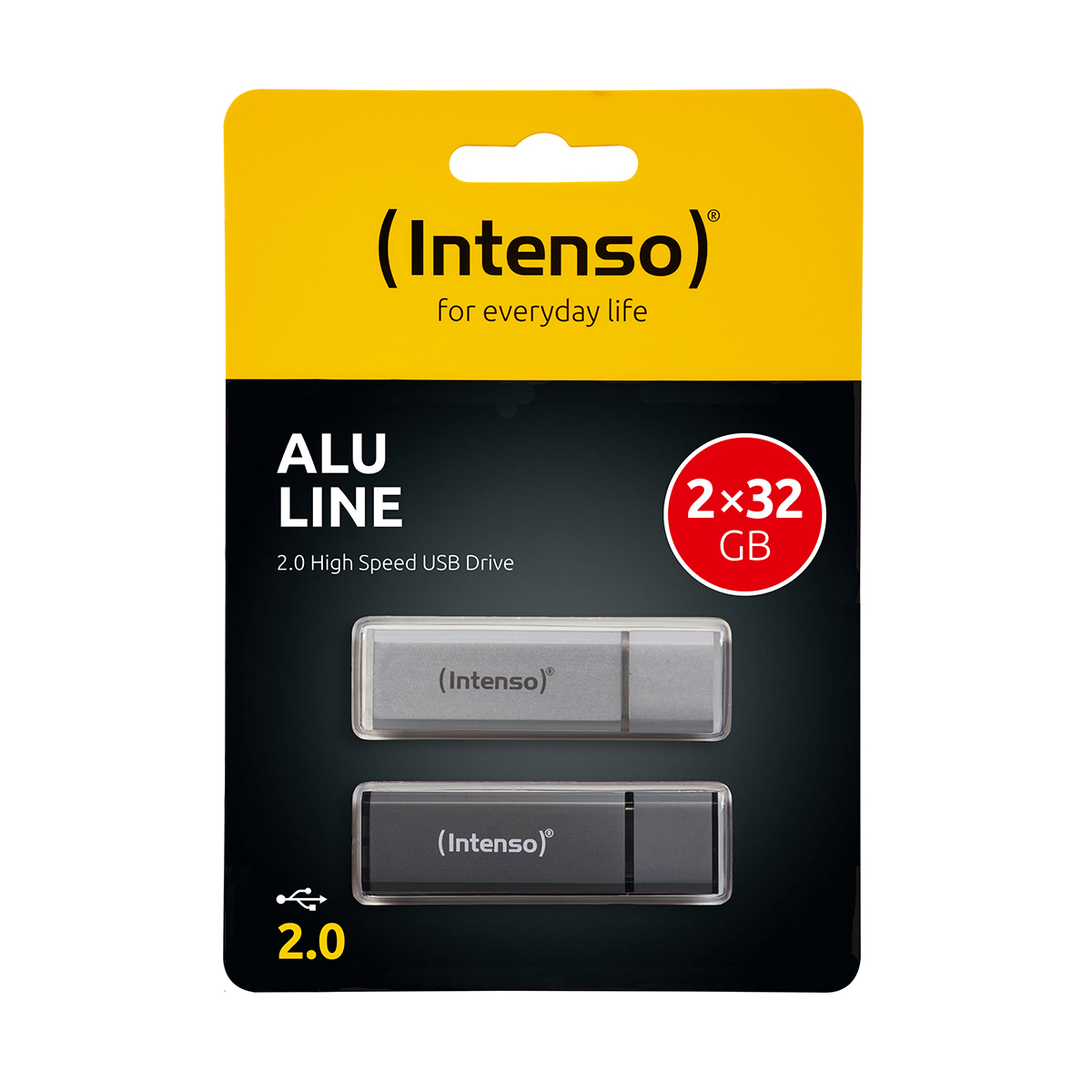 USB Stick Intenso 2 x 32 GB Alu Line Double Pack Antracite - Silver - 3521480 USB Stick Intenso 2 x 32 GB Alu Line Double Pack Antracite - Silver - 3521480