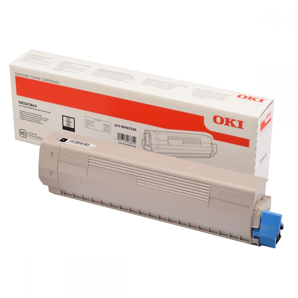 Oki Laser Toner 46443104 Black - 10K Pgs Oki Laser Toner 46443104 Black - 10K Pgs