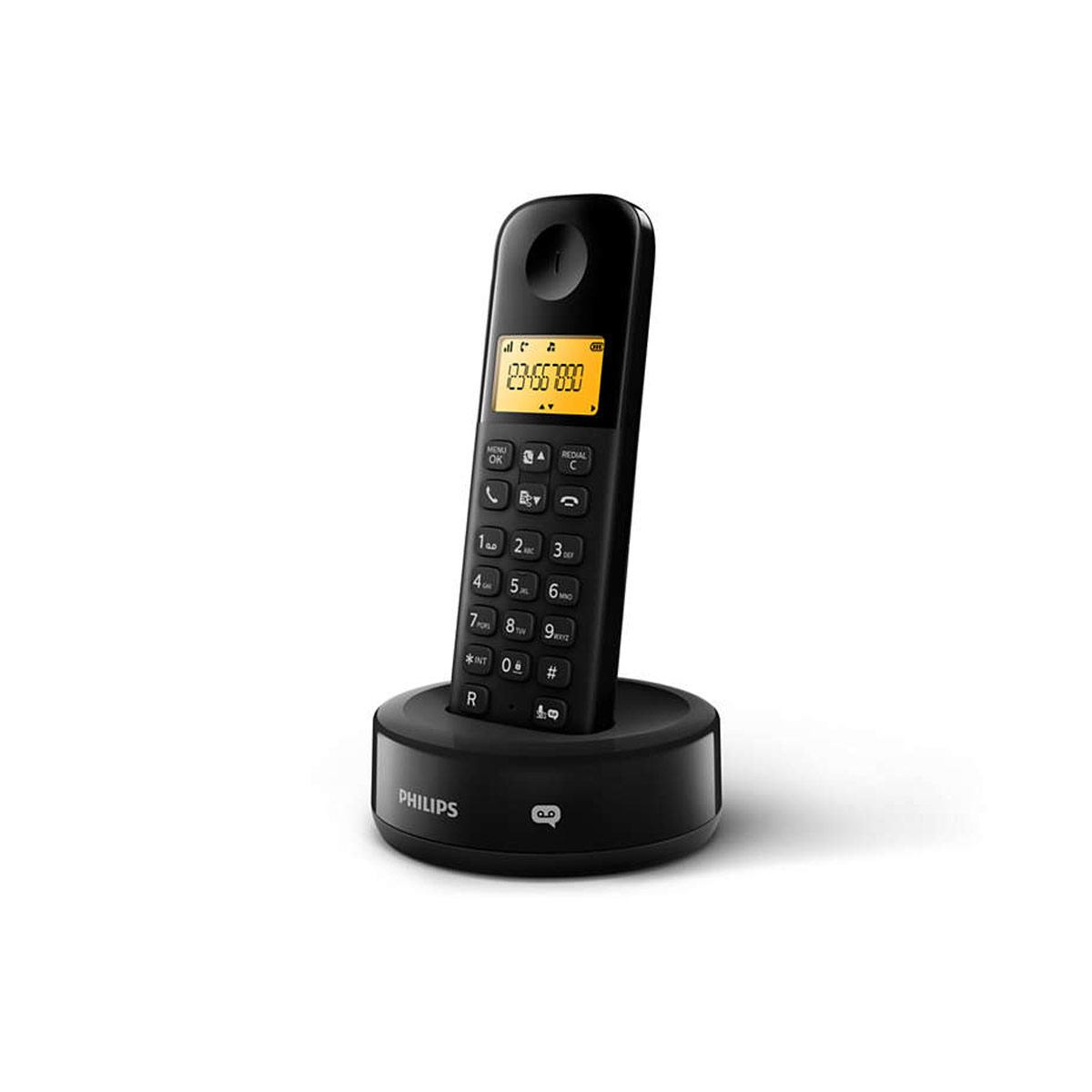 Philips D1651B.GRS Μαύρο (Ελληνικό Μενού) Ασύρματο τηλέφωνο με τηλεφωνητή, Philips D1651B.GRS Μαύρο (Ελληνικό Μενού) Ασύρματο τηλέφωνο με τηλεφωνητή,