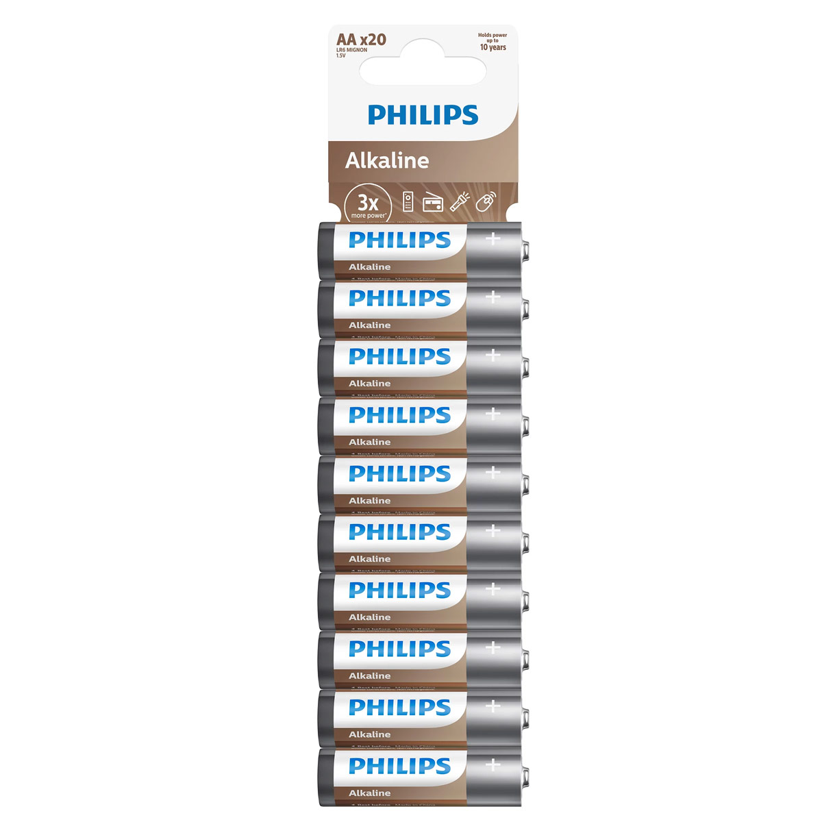 Philips LR6A20T.GRS, AA ENTRY ALKALINE, 20 FOIL Philips LR6A20T.GRS, AA ENTRY ALKALINE, 20 FOIL