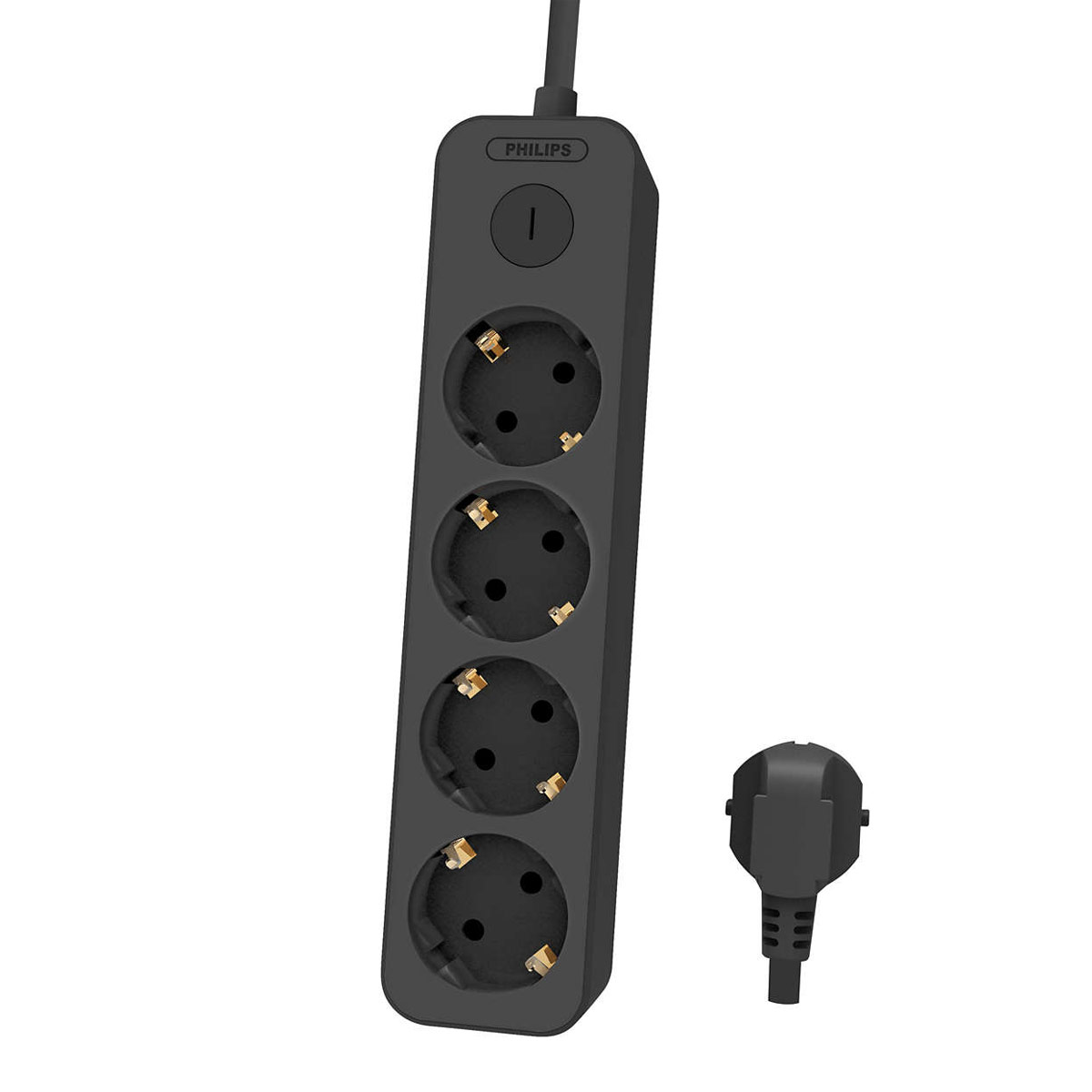 Philips CHP2145B.GRS Πολύπριζο 4 θέσεων με προστασία και καλώδιο 1.5m Μαύρο Philips CHP2145B.GRS Πολύπριζο 4 θέσεων με προστασία και καλώδιο 1.5m Μαύρο